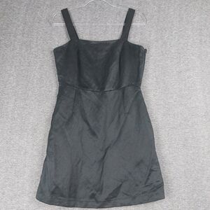 ARITZIA WILFRED WOMENS  ROSEMOND LINEN BLEND SLEEVELESS LITTLE BLACK DRESS SZ 4
